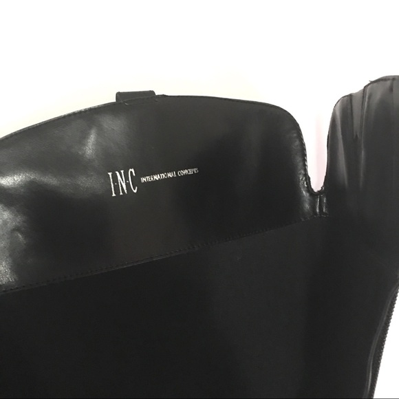 INC Womens Frankll Wide Calf Riding Boots Black 6M - Picture 7 of 8